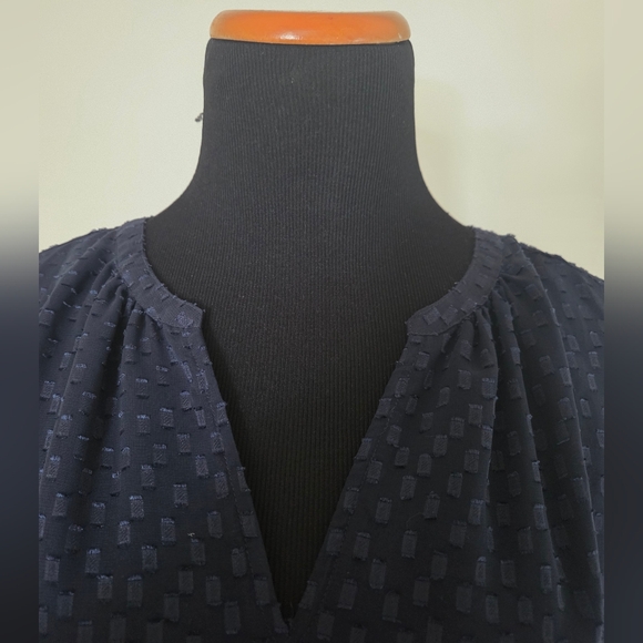 Jasmine & Juliana Elegant Navy Blue Sheer Women's Top Size XL - Picture 3 of 8